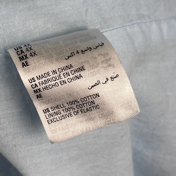 INC International Concepts Women's 4X Blue Puff Sleeves Floral Smocked Dress - Picture 9 of 12